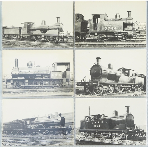 1950 - Collection of railway locomotive postcards arranged in an album including Arthur Dixon and British S... 