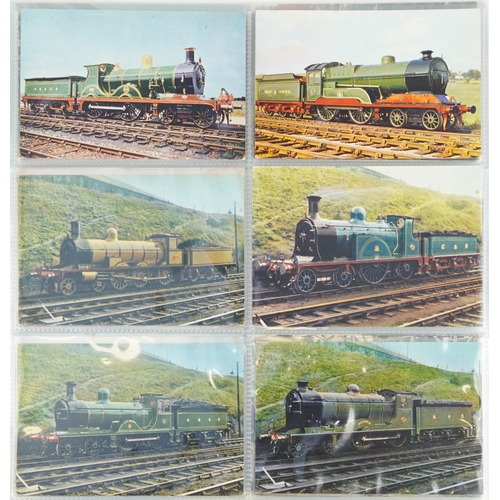 1950 - Collection of railway locomotive postcards arranged in an album including Arthur Dixon and British S... 