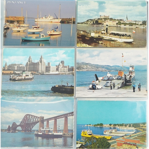 1951 - Collection of shipping interest postcards arranged in an album