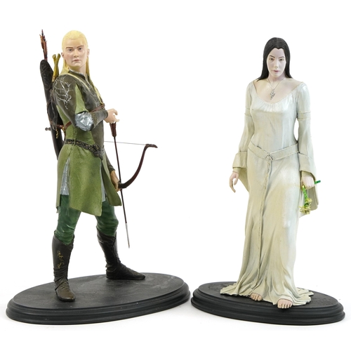 1409 - Two Lord of the Rings and Fellowship of the Ring Sideshow Weta figures comprising Orlando Bloom as L... 