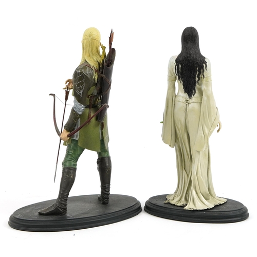 1409 - Two Lord of the Rings and Fellowship of the Ring Sideshow Weta figures comprising Orlando Bloom as L... 