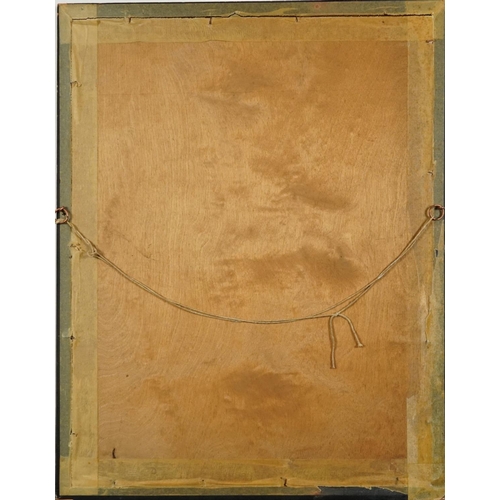 1698 - Manner of Raoul Ubac - Abstract composition, geometric shapes, French school gouache, mounted, frame... 