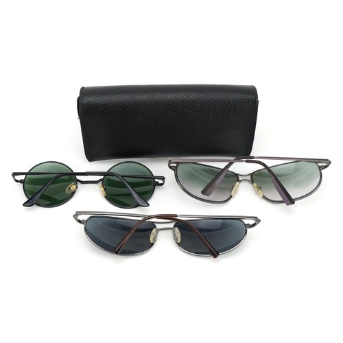 1686 - Three pairs of vintage sunglasses including RayBan and Calvin Klein