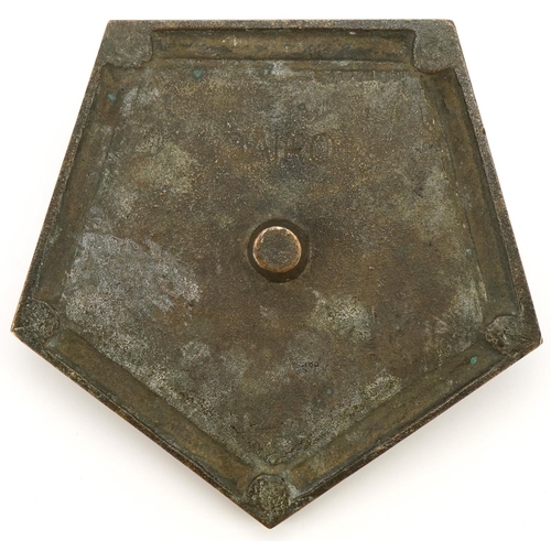 467 - Naval interest HMS Cairo bronze plaque, 17.5cm high