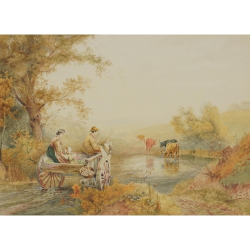 374 - Bernard Foster - The Dyke, Sussex and The Market Cart, pair of late 19th century watercolours, mount... 