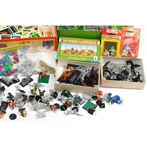 1443 - Large collection of fantasy board game figures including Warhammer, some hand painted and boxes for ... 