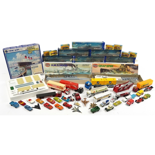 1434 - Vintage and later diecast vehicles including Corgi advertising container lorries, Matchbox, Airfix s... 