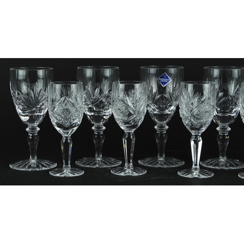 504 - Ten cut glasses including a set of six by Edinburgh Crystal, the largest each 12.5cm high