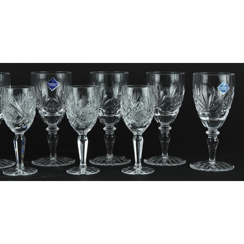 504 - Ten cut glasses including a set of six by Edinburgh Crystal, the largest each 12.5cm high