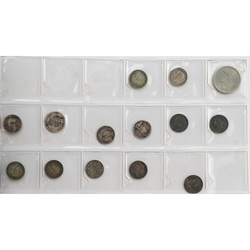 1916 - 19th century and later coinage arranged in an album, some silver including thrupenny bits, pennies a... 