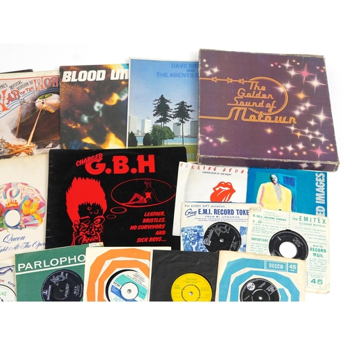 1727 - Vinyl LP records and 45rpms including The Beatles, Pink Floyd, Blood Uncles, The Agents of Chaos and... 