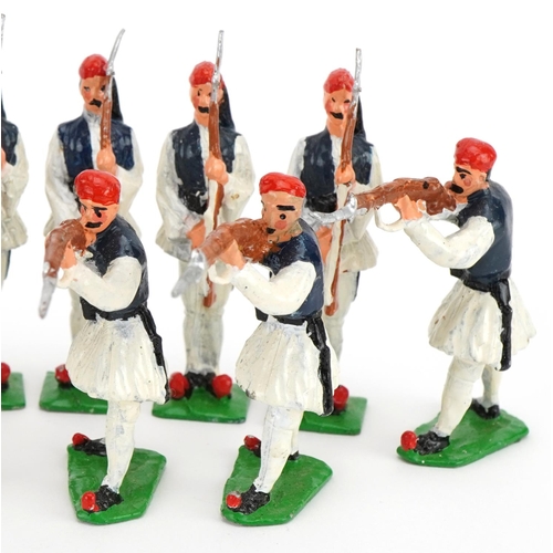 1441 - Twelve hand painted lead model soldiers, the largest 6cm high