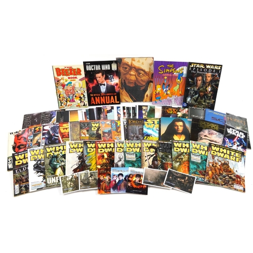 2035 - Large collection of Sci Fi gaming and film comics, magazines and calendars including Lord of the Rin... 