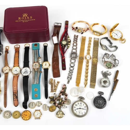 2641 - Large collection of vintage and later ladies and gentlemen's wristwatches and pocket watches includi... 