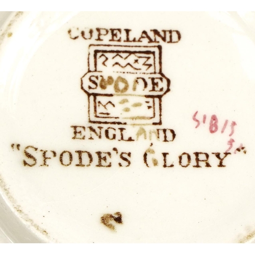 1672 - Copeland Spode Spode's Glory six place coffee service, the coffee pot 19cm high