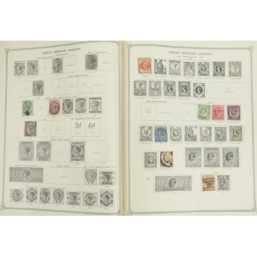 2037 - Collection of British and world stamps arranged in eight albums including Penny black and Penny reds