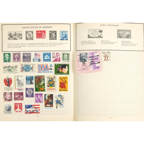 2037 - Collection of British and world stamps arranged in eight albums including Penny black and Penny reds