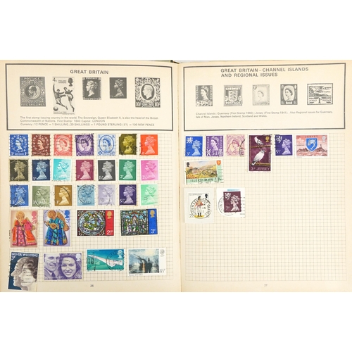 2037 - Collection of British and world stamps arranged in eight albums including Penny black and Penny reds