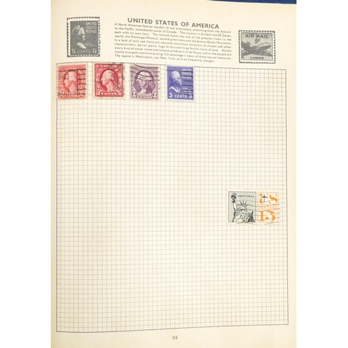 2037 - Collection of British and world stamps arranged in eight albums including Penny black and Penny reds