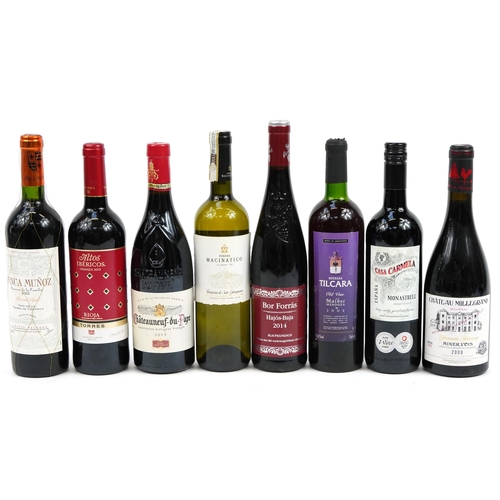 1292 - Seven bottles of wine including 2009 Chateau Millegrand Minervios, 2013 Chateau Neuf du Pape and 200... 