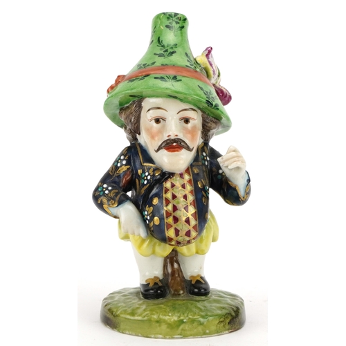 19th century hand painted porcelain dwarf in the manner of Derby, 15 ...