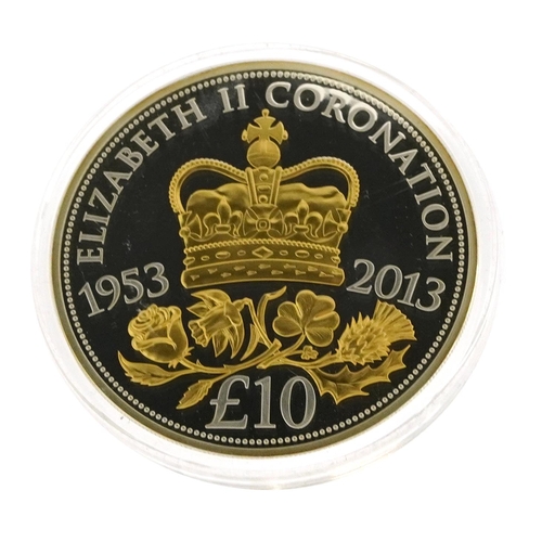 1884 - 2013 The Jersey Coronation Jubilee silver five ounce ten pound coin with box and certificate, limite... 