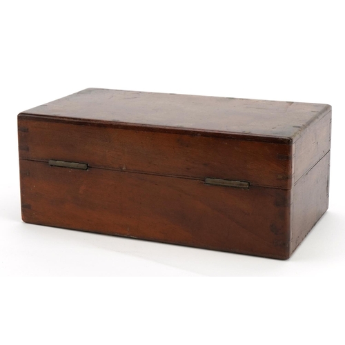 420 - Victorian mahogany  apothecary box with glass bottles with leather lining and impressed By Appointme... 