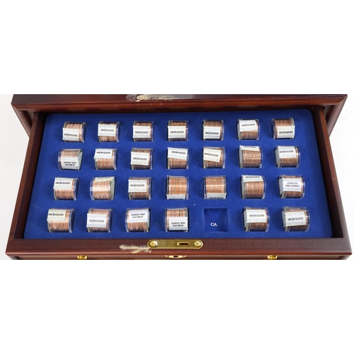 1899 - Collection of United States uncirculated quarters by The Danbury Mint housed in a treasure chest des... 