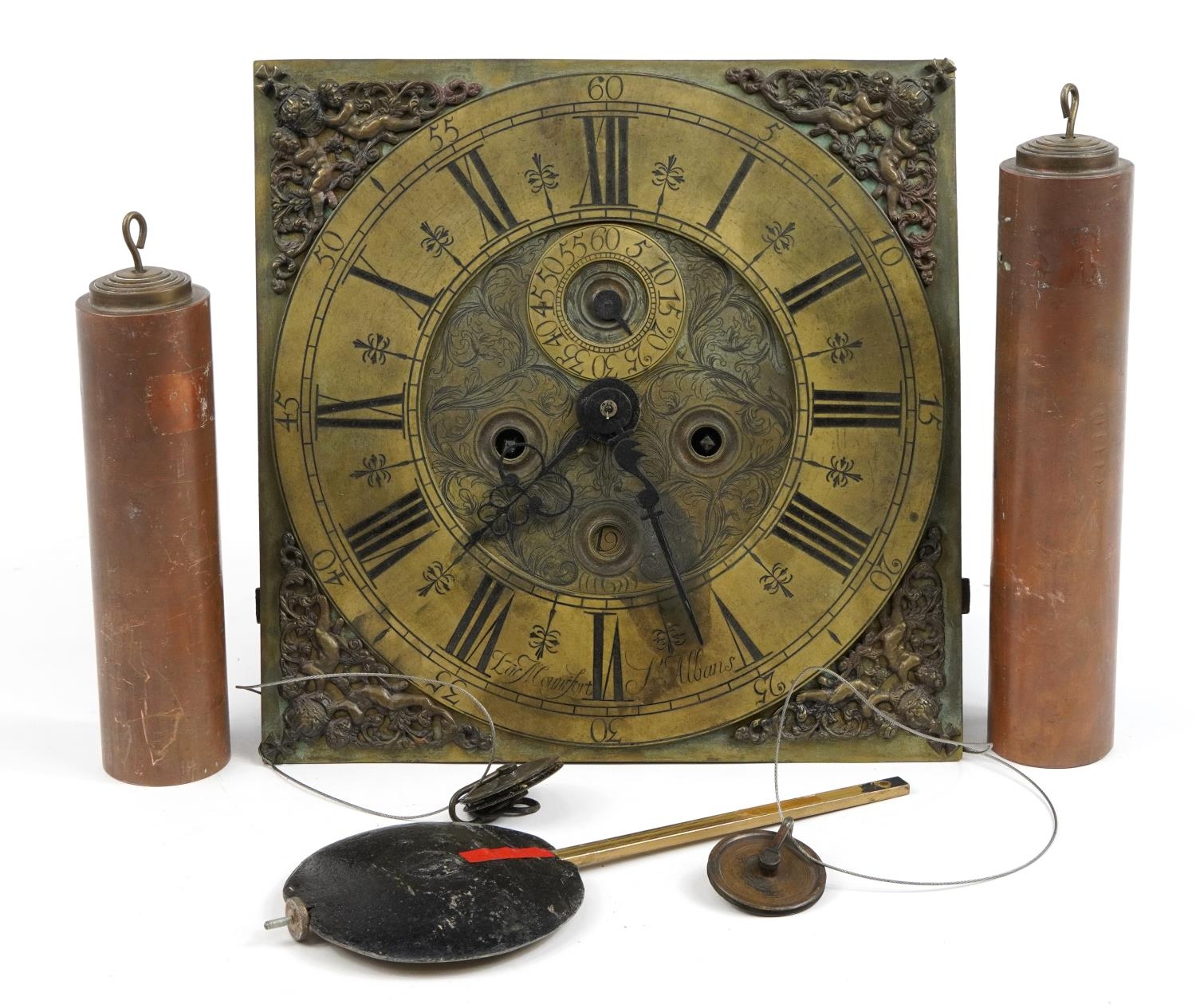 19th century brass longcase clock - auctions & price archive
