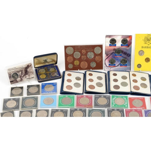 1901 - Antique and later British and world coins including British first decimal coin sets and commemorativ... 