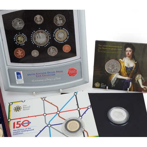 1893 - British coinage including Winsor Dynasty Princess silver proof five pound coin, 100th Anniversary of... 