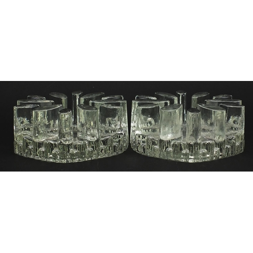 1491 - Pair of Scandinavian design candleholders, each 15.5cm in diameter