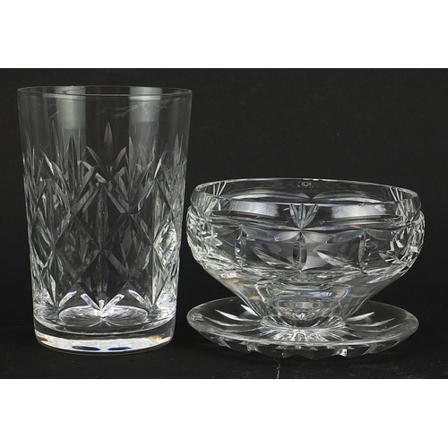 505 - Set of six Stuart Crystal sundae dishes and set of four drinking glasses, the largest each 10.5cm hi... 