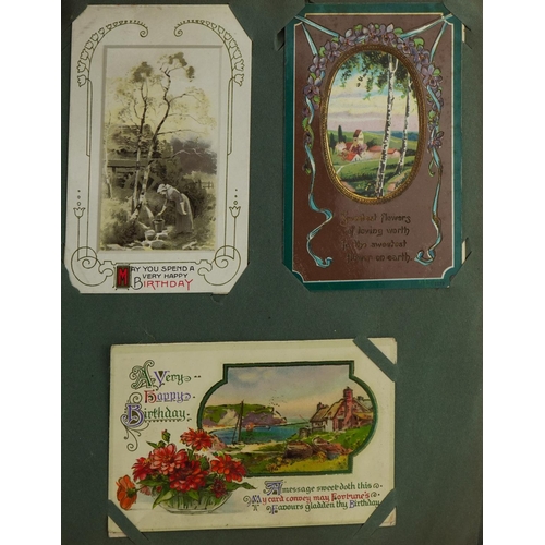 1952 - Early 20th century and later topographical and social history postcards arranged in an album, some r... 