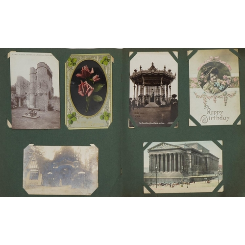 1952 - Early 20th century and later topographical and social history postcards arranged in an album, some r... 