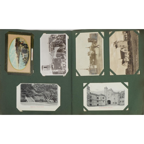 1952 - Early 20th century and later topographical and social history postcards arranged in an album, some r... 