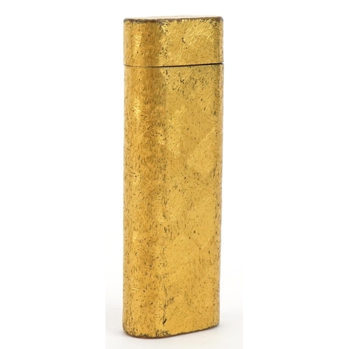 368 - Cartier gold plated pocket lighter with fitted box, guarantee card and wallet