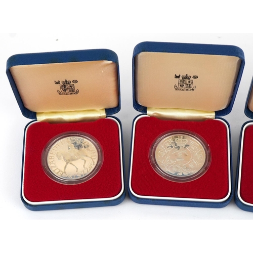 1888 - Four Queen's Silver Jubilee silver proof coins with fitted cases