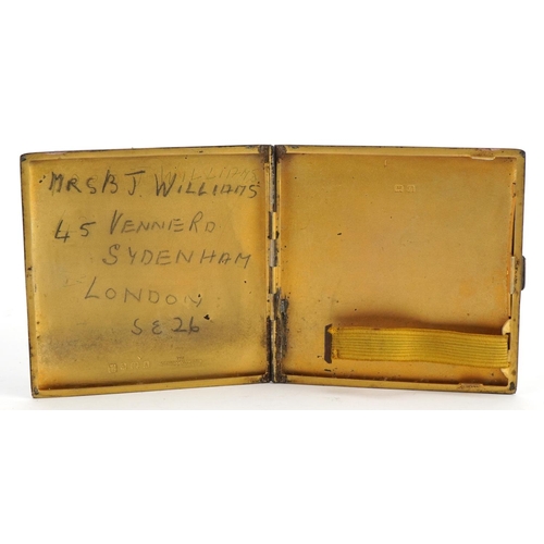 1867 - Sterling silver pillbox with engraved decoration and silver cigarette case, The Northern Goldsmiths,... 