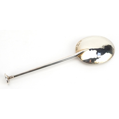 1832 - C T Maine Ltd replica Jersey seal top spoon housed in a fitted case, 13.5cm in length, 24.2g