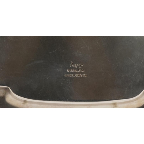 1802 - Asprey & Co Ltd, Elizabeth II silver four footed salver, Sheffield 1990, 19cm x 19cm, 343.0g