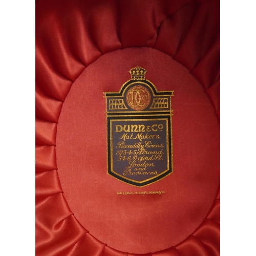 1685 - Gentlemen's Scott & Co Piccadilly moleskin top hat with box and a Dunn & Co gentlemen's bowler hat