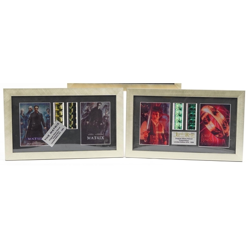 1410 - Three limited edition film cell displays comprising The Matrix, Harry Potter and the Chamber of Secr... 