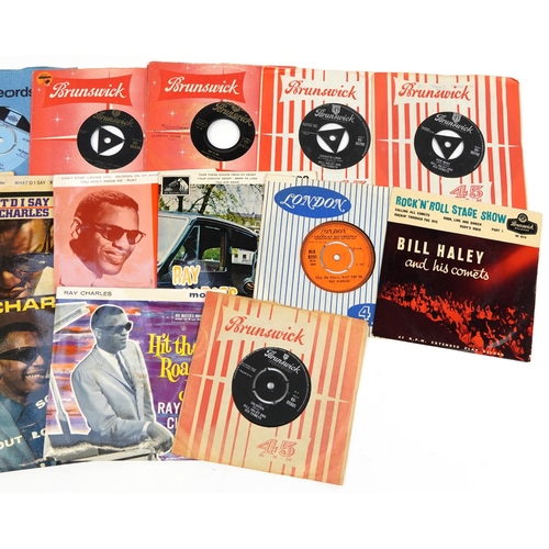 1736 - 45rpm records including Ray Charles and Bill Halley and his Comets