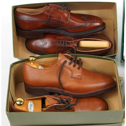 1690 - Four pairs of gentlemen's shoes with boxes, some as new, comprising Clarks Active Air size 10, Jones... 