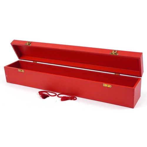 2040 - Royal interest Elizabeth II document box, 56cm in length