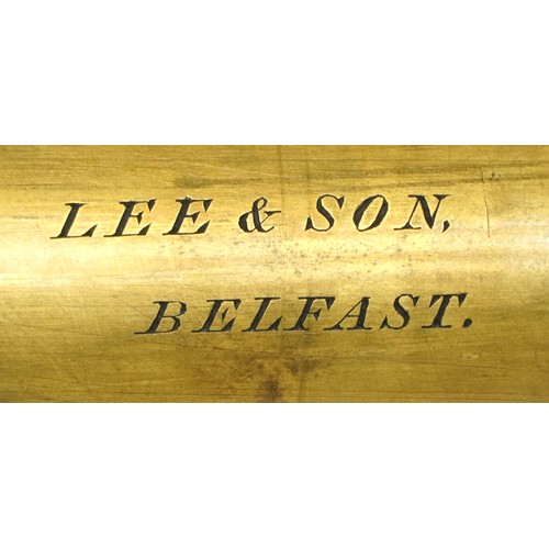 149 - Three 19th century and later leather bound single draw telescopes comprising Lee & Son of Belfast, T... 