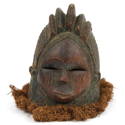 492 - Tribal interest helmet mask from Sierra Leone, 36.5cm high