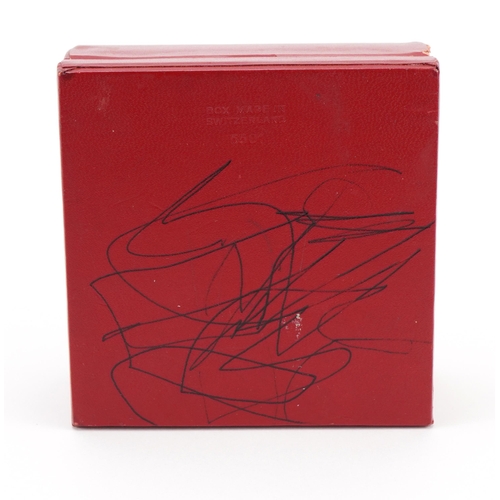 2622 - Omega red leatherette watch box