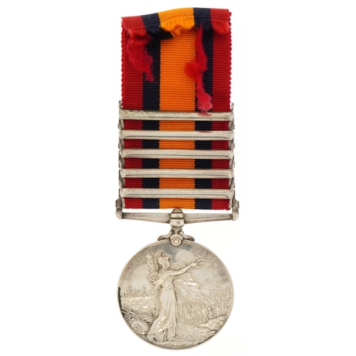 1743 - Victorian military Queen's South Africa medal with Belfast, Diamond Hill, Johannesburg, Orange Free ... 